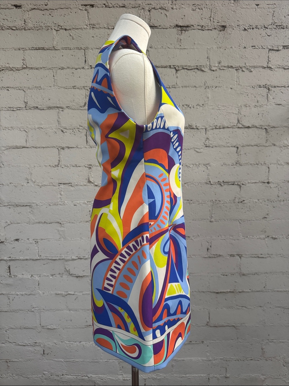 Zara Sleeveless Mod Retro Mini Dress Abstract Print Multi Size S - Picture 7 of 15